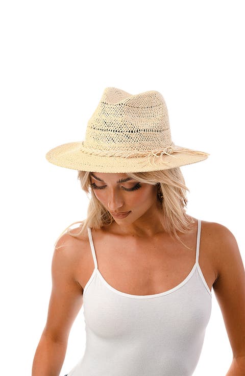 Braided Trim Straw Hat
