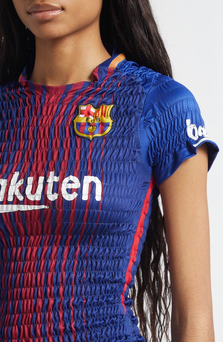 CONNER IVES Shirred Soccer Jersey, Alternate, color, Blue/ Red/ Yellow Multi