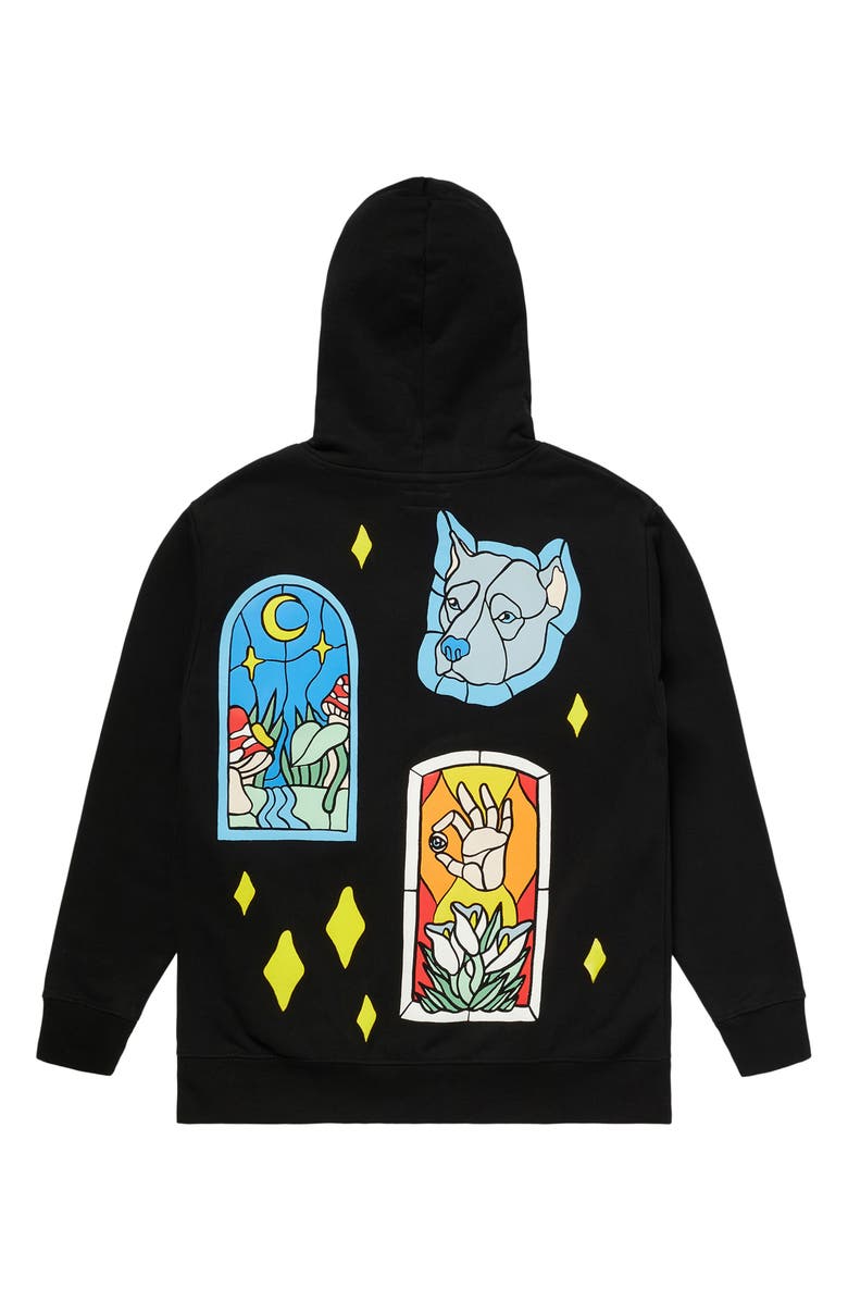 MARKET SMILEY<sup>®</sup> Cathedral Glass Graphic Hoodie, Alternate, color,