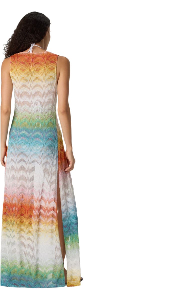 Missoni Long Gilet Cover-up In Shaded Lamé Viscose, Alternate, color, Multicoloured