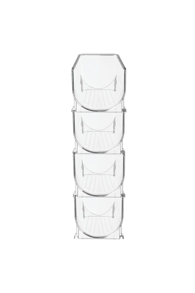 Stackable Holder for Water or Spirit Bottles, Set of 4, Clear, Made in USA, Alternate, color, Clear
