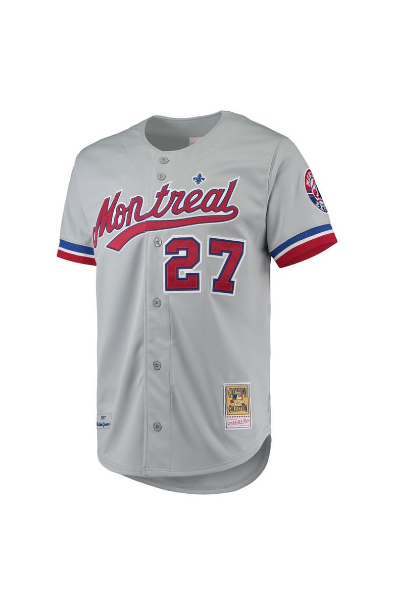 Mitchell 
Ness Men
s Mitchell 
Ness Vladimir Guerrero Gray Montreal Expos Cooperstown Collection Authentic Jersey, Alternate, color, Gray