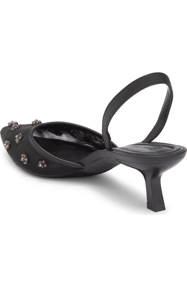 Open Edit Cammie Kitten Heel Slingback Pump, Alternate, color, Black Mist