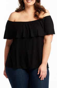 Tart Cherry Off-the-Shoulder Top