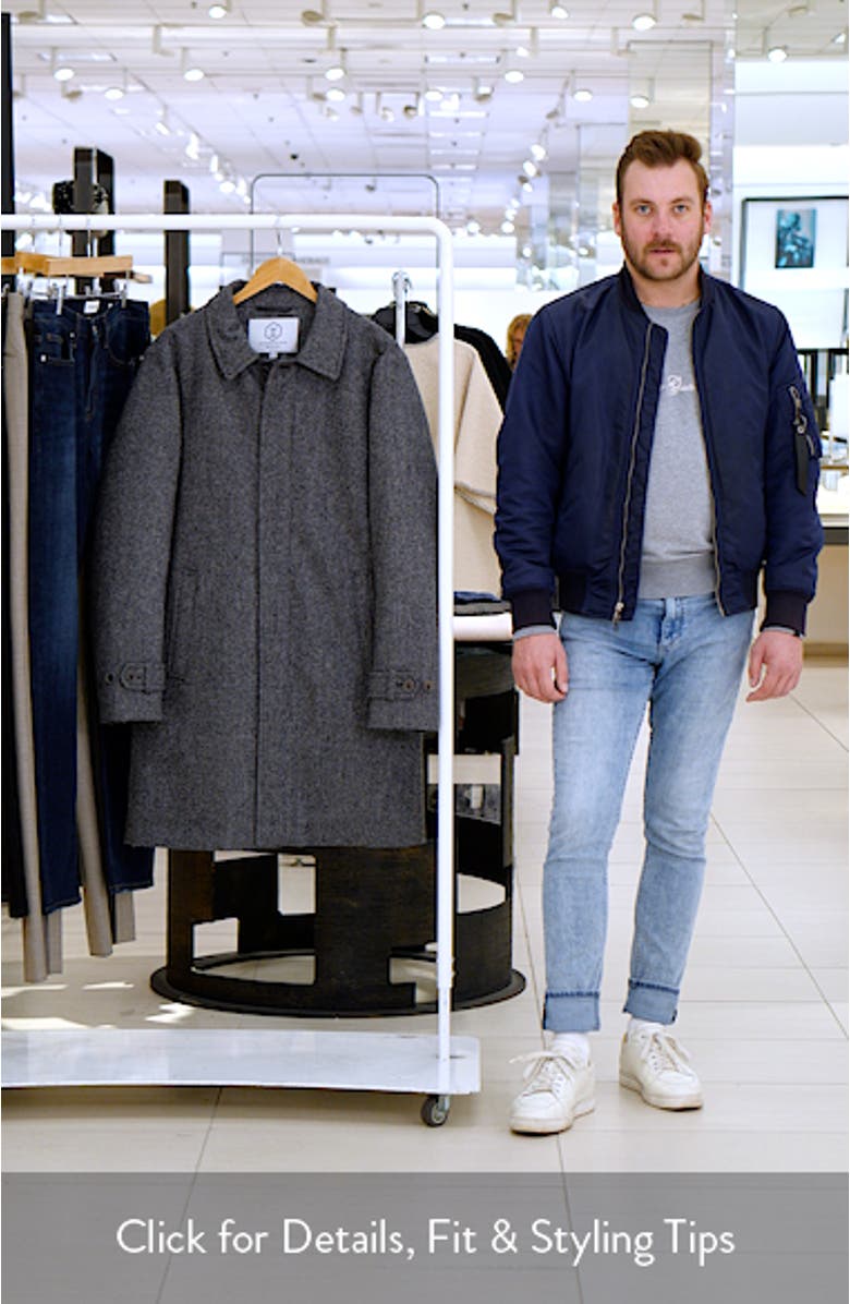 Herringbone Waterproof Wool Blend Down Coat, sales video thumbnail