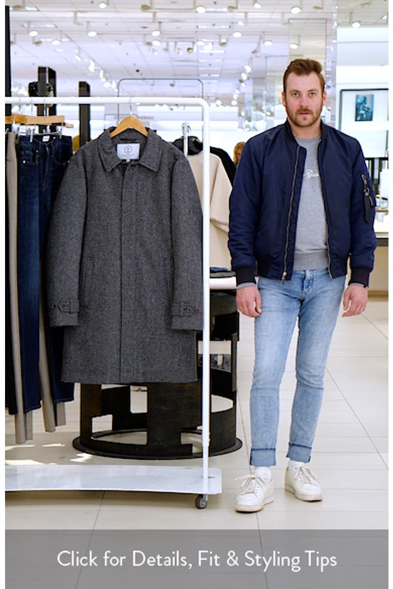 Herringbone Waterproof Wool Blend Down Coat video