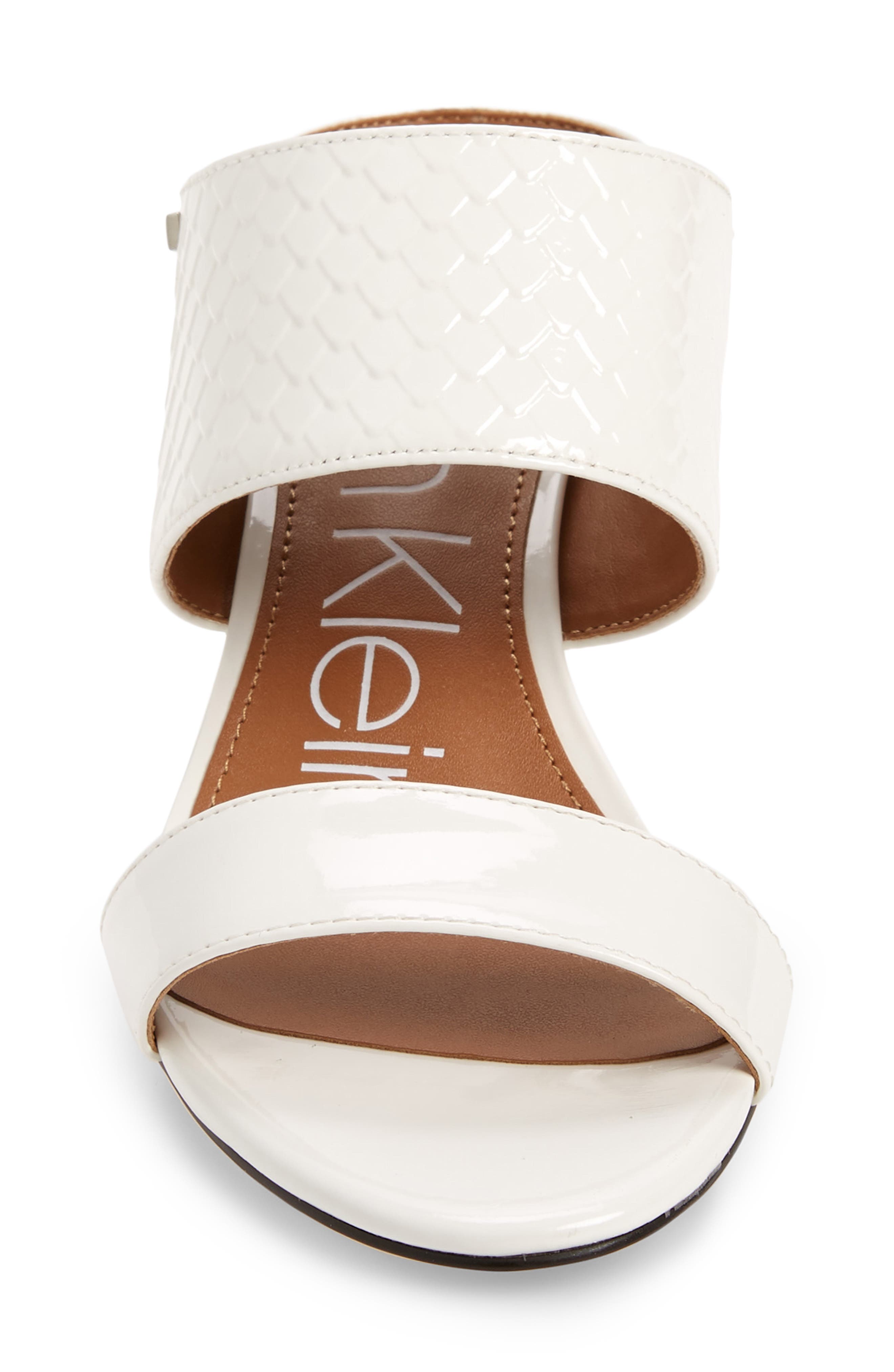 Calvin Klein 
Cecily
 Sandal, Alternate, color, White Patent Leather