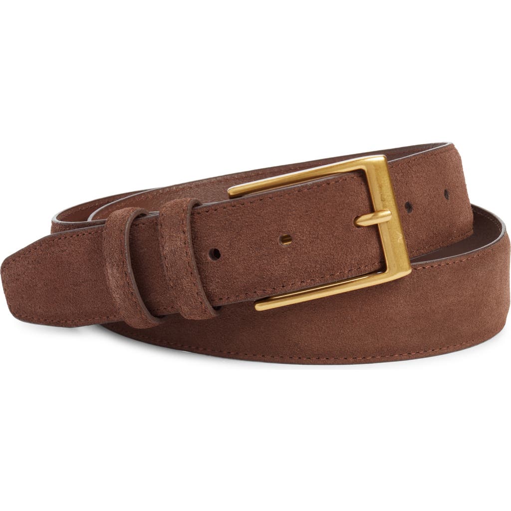 Nordstrom Pavel Suede Double Keeper Belt in Brown Bitter at Nordstrom, Size 40