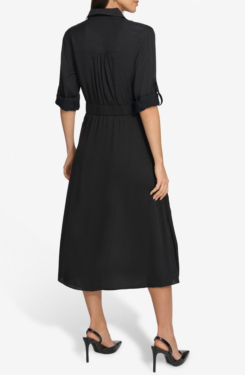 DKNY Cargo Midi Dress, Alternate, color, Black
