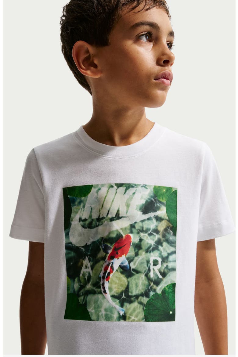 Kids' Koi Pond Cotton Graphic T-Shirt, Alternate, color, WHITE