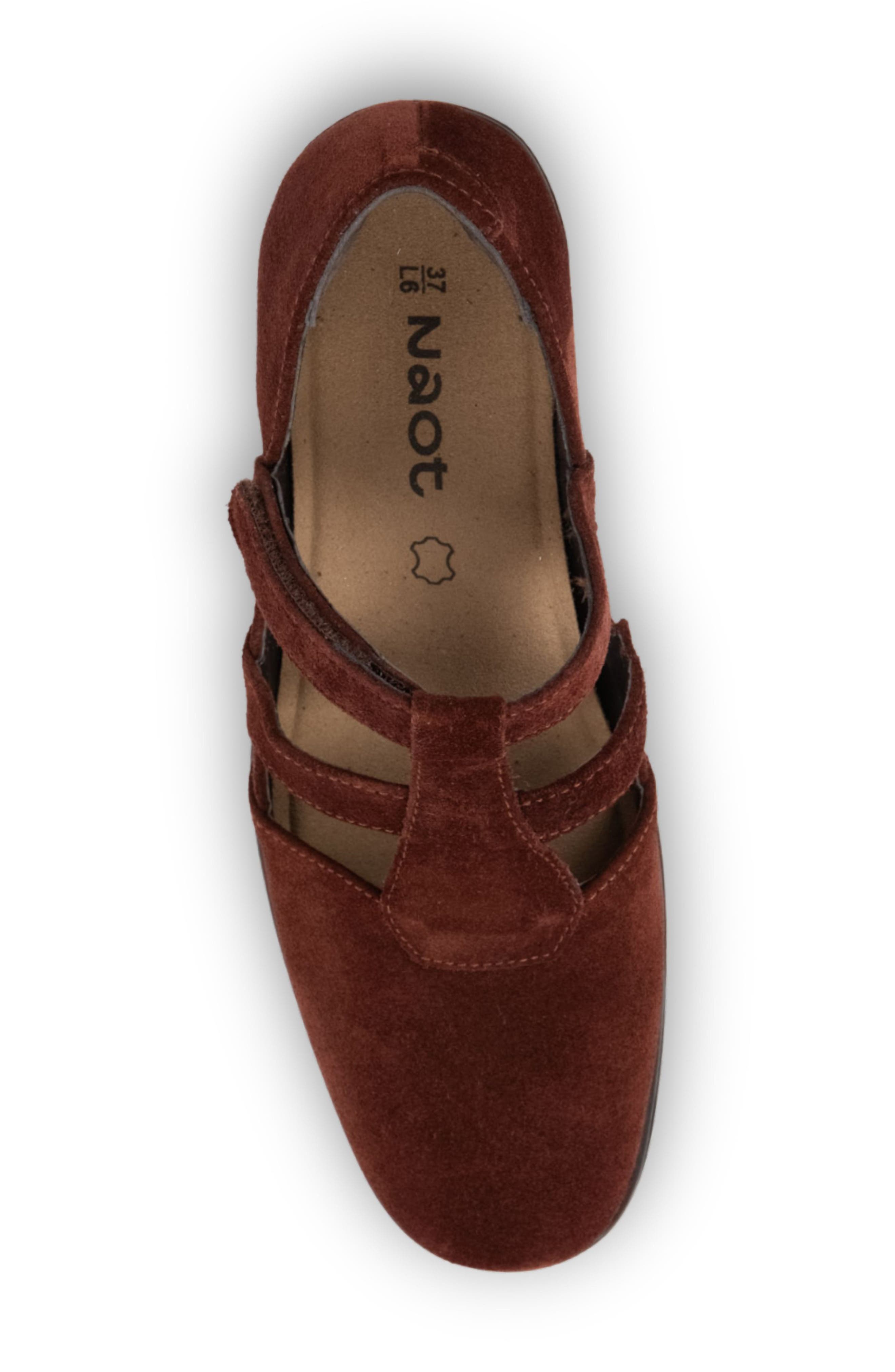 Authentic T-Strap Pump, Alternate, color, CABERNET SUEDE
