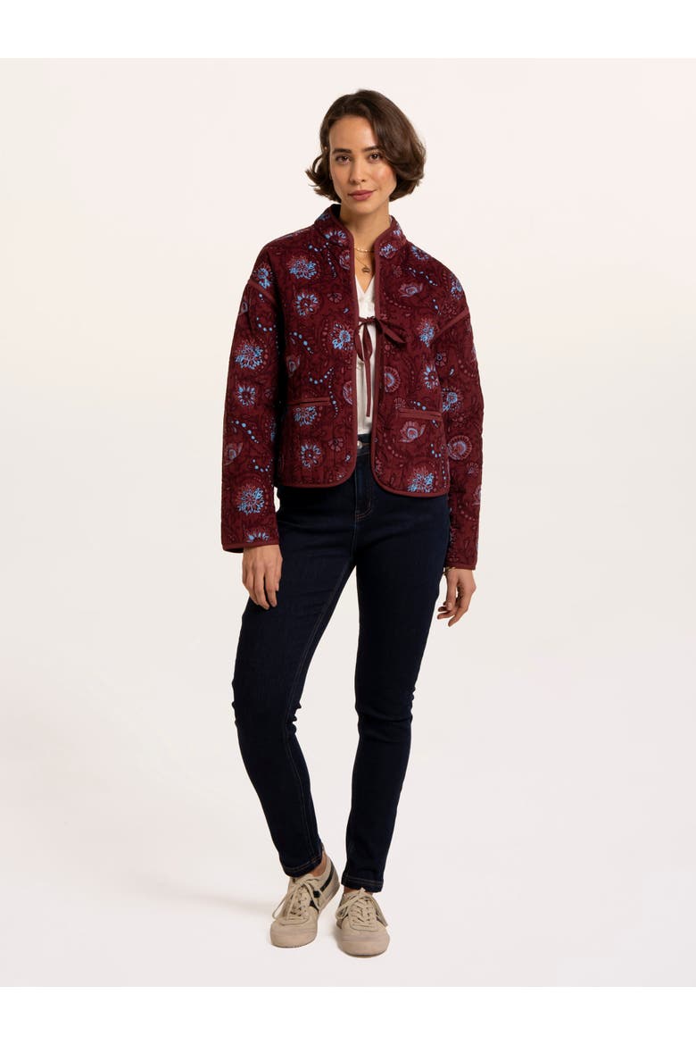 Plum Quilted Jacket, Main, color, Burgundy