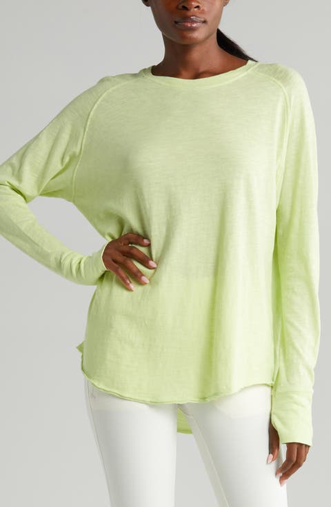 Relaxed Washed Long Sleeve Slub Tee