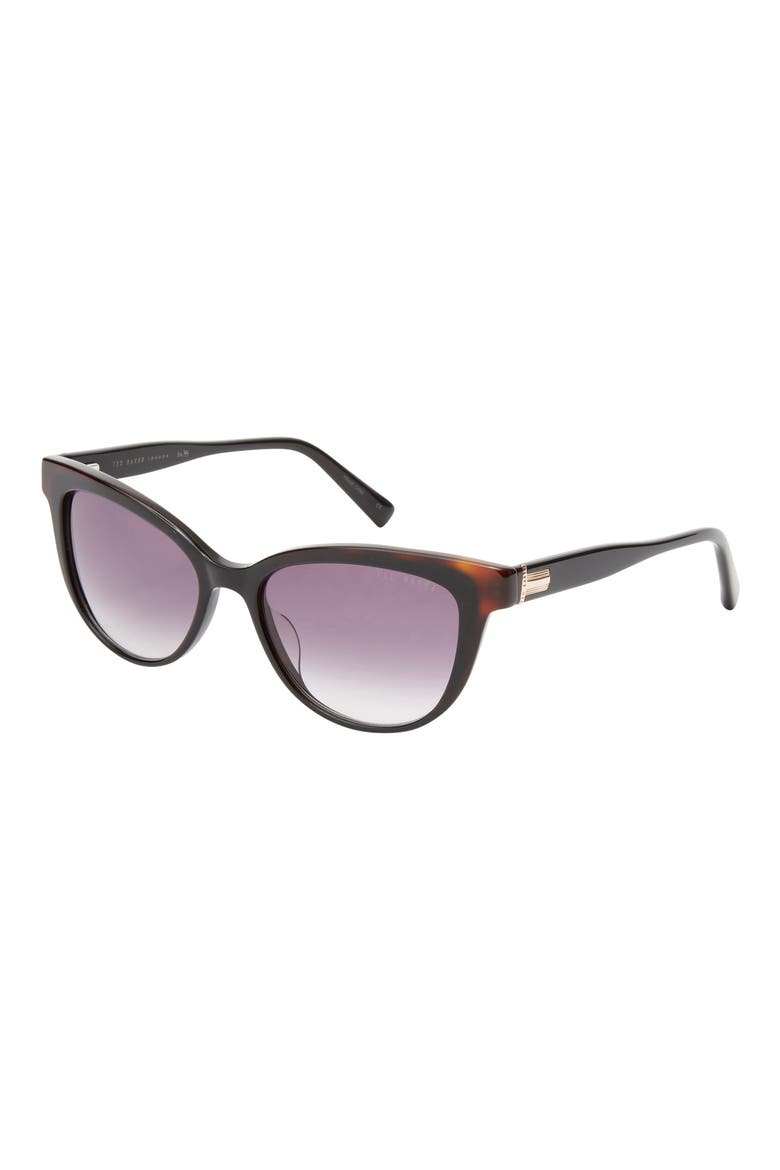 54mm Cat Eye Sunglasses, Alternate, color, BLACK