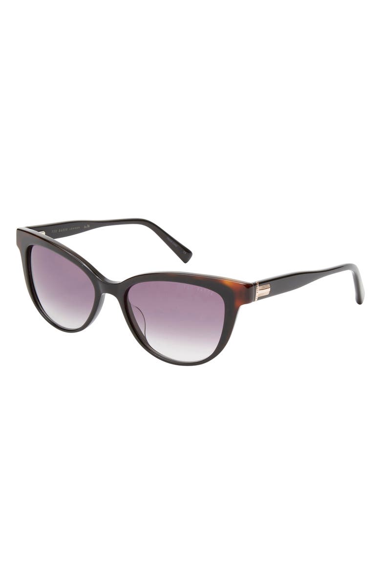 Ted Baker 54mm Cat Eye Sunglasses, Alternate, color, Black
