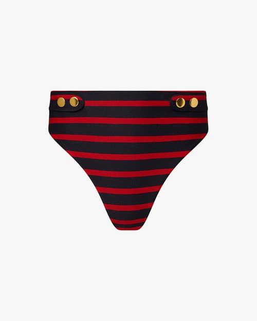 Weworewhat Emily Sailor Bikini Bottom In Tr Red/dk Navy