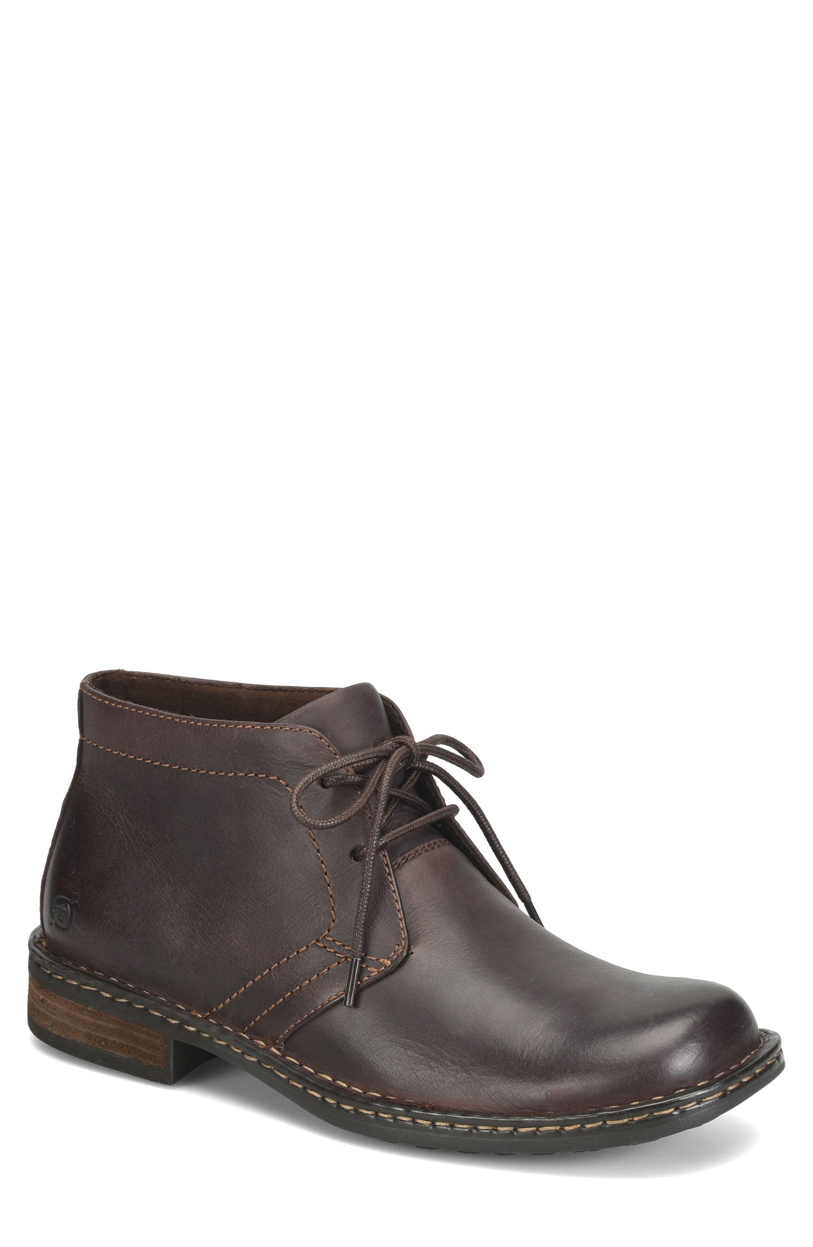 Harrison Plain Toe Chukka Boot, Main, color, DARK BROWN