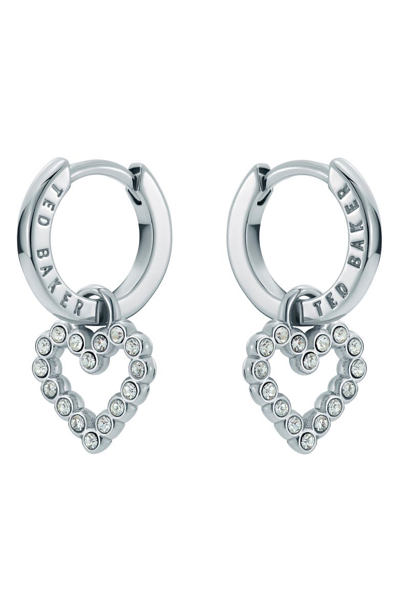 Ted Baker Amora Halo Heart Huggie Earrings, Alternate, color, 