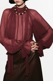 MANGO Semisheer Top