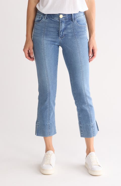 High Waist Kick Flare Jeans (Light Blue)