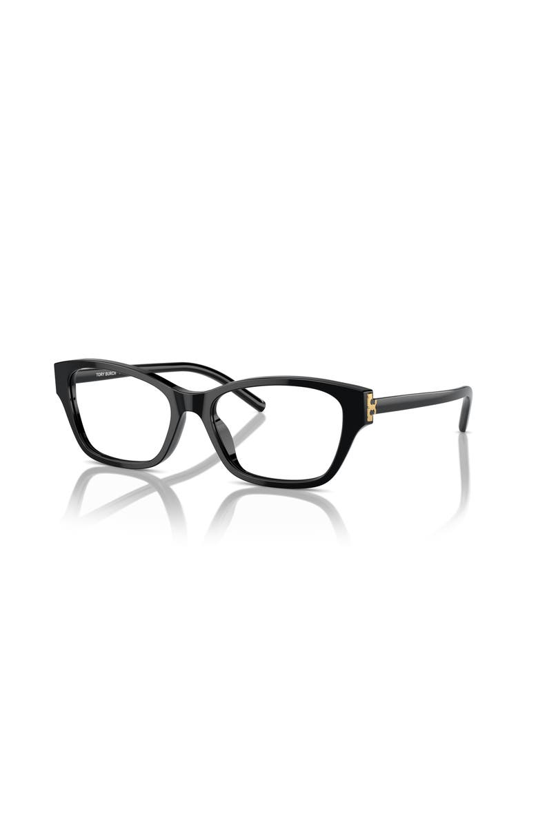 Tory Burch 52mm Rectangle optical glasses, Main, color, Black