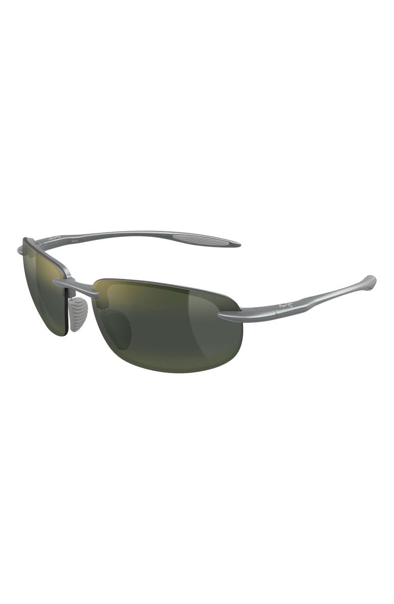 Maui Jim Hookipa Ultra 63mm PolarizedPlus2<sup>®</sup> Oval Sunglasses, Alternate, color, Grey