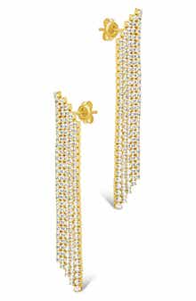 Sterling Forever Clara Cubic Zirconia Chandelier Earrings