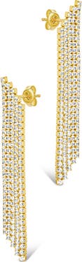 Sterling Forever Clara Cubic Zirconia Chandelier Earrings
