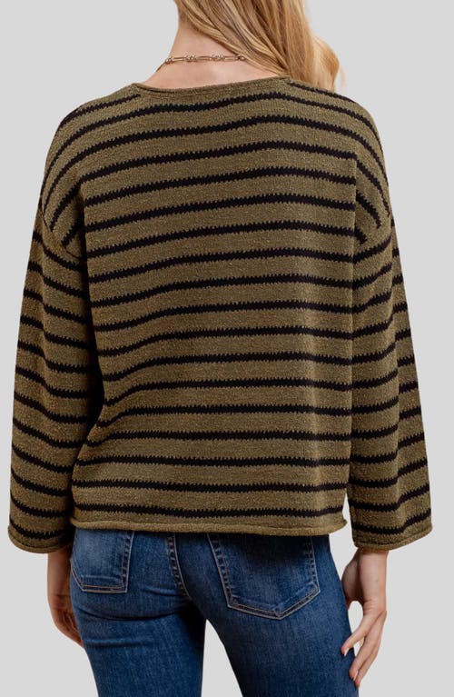 BLU PEPPER BLU PEPPER STRIPE KNIT TOP