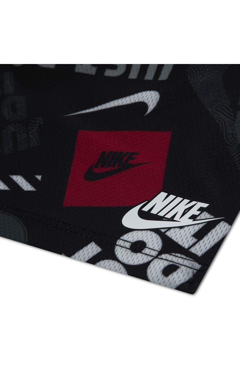 Nike <p>Sportswear All Over Print T-Shirt & Shorts Set <\/p>, Alternate, color, Black