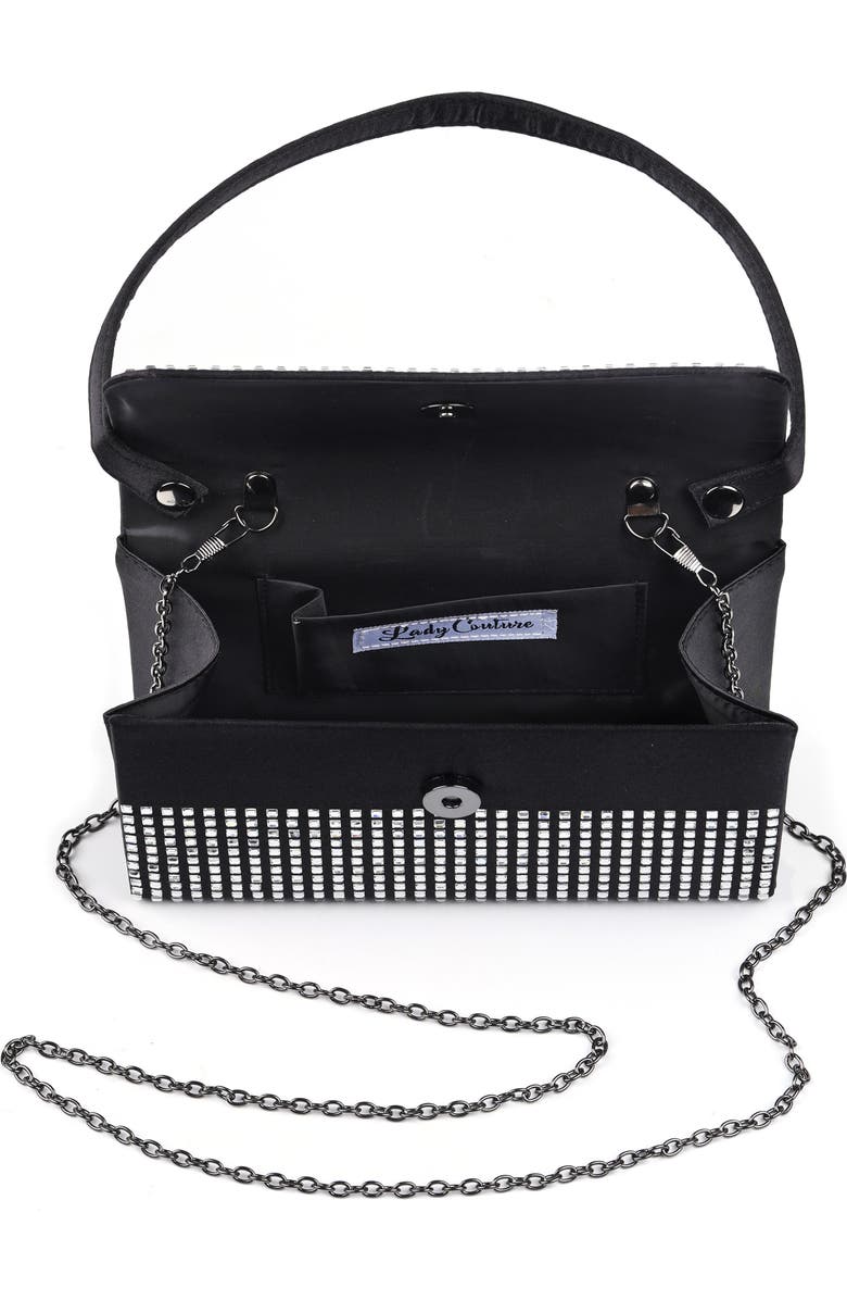 LADY COUTURE Shana Rhinestone Handbag, Alternate, color, Black