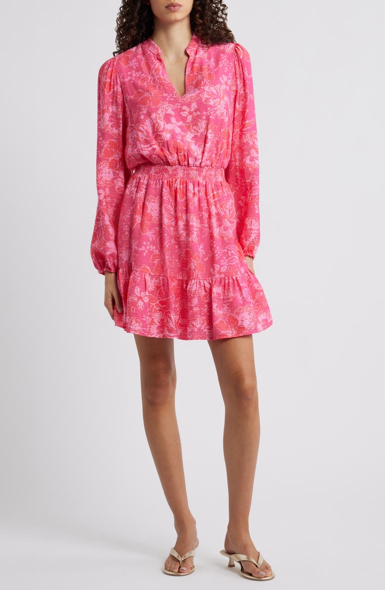 Lilly Pulitzer<sup>®</sup> Axton Floral Fit & Flare Dress, Main, color, Sun Shell Pink Big Party