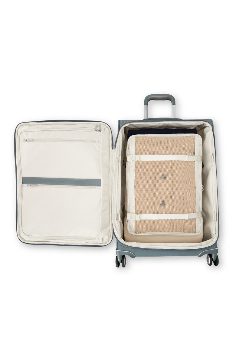 Silhouette 18 Softside Expandable 25" Checked Spinner Luggage, Alternate, color, Slate Blue