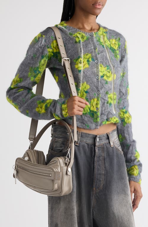 Acne Studios Small Camero Leather Shoulder Bag In Taupe Beige