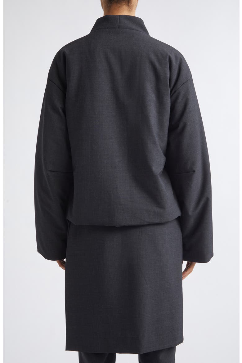 Wool Blend Pillow Wrap Jacket, Alternate, color, DARK GRAPHITE