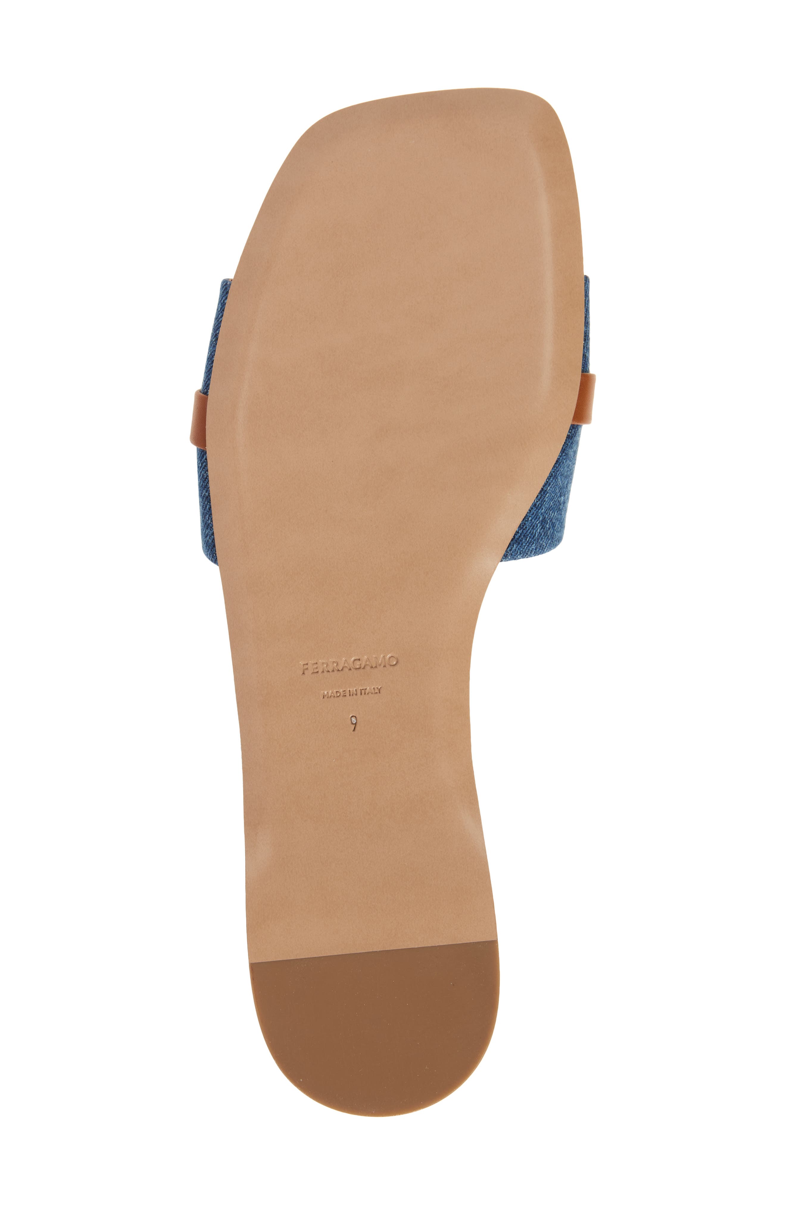 FERRAGAMO Leah Denim Slide Sandal, Alternate, color, Denim