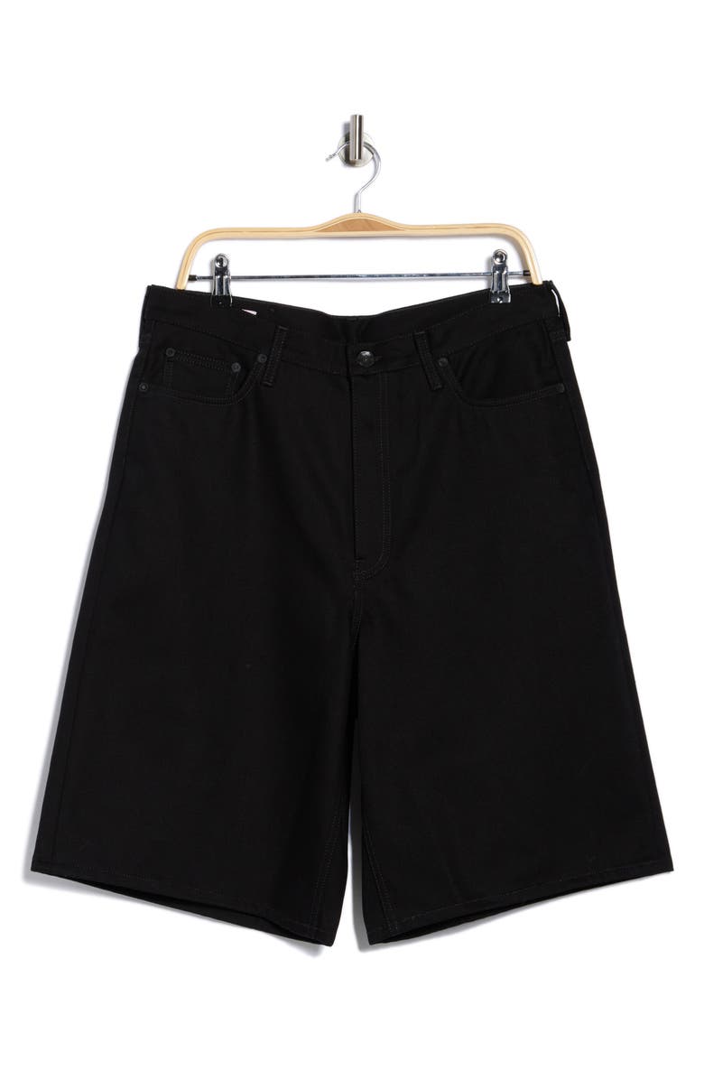 Off-White Single Arrow Skate Denim Shorts, Alternate, color, Black And White