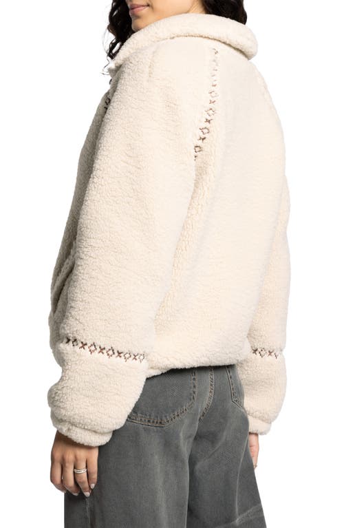 Thread & Supply Denver Faux Shearling Jacket In White