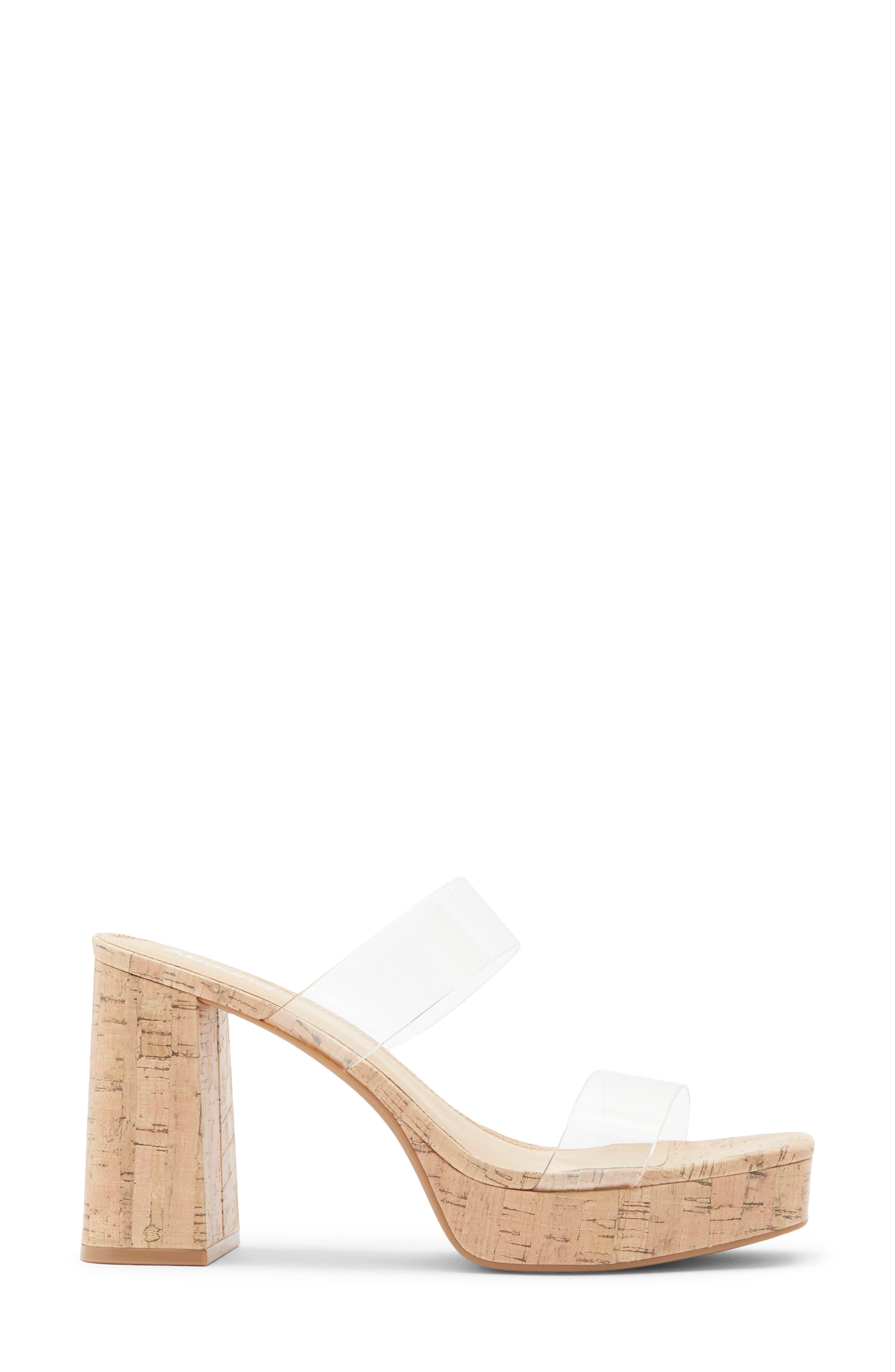 Baylie Platform Block Heel Sandal, Alternate, color, CLEAR