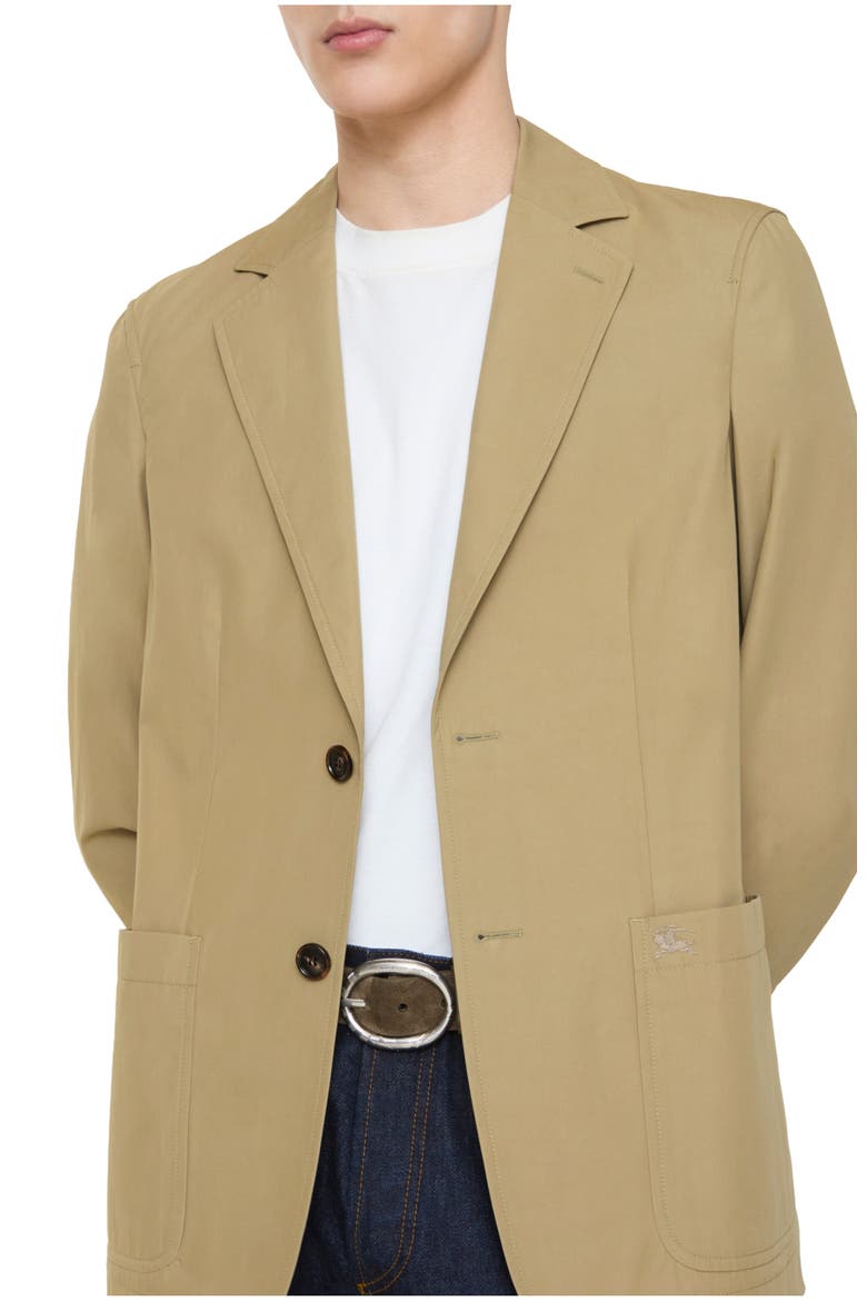 Technical Cotton Tailored Jacket, Main, color, Sparrow beige