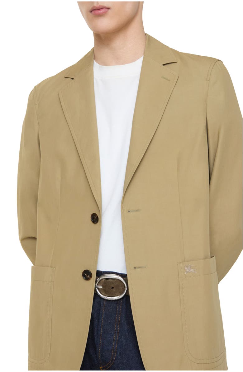 Burberry Technical Cotton Tailored Jacket, Main, color, Sparrow Beige