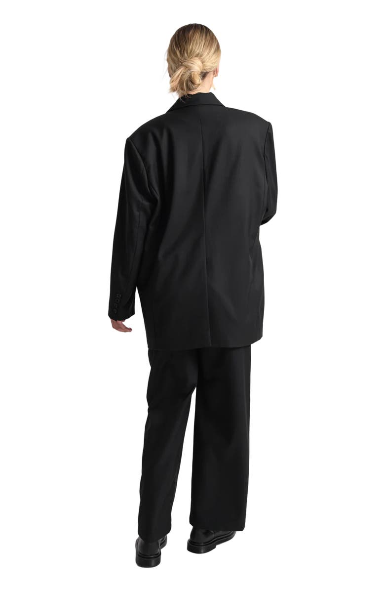 Almina Concept Oversized Double Button Blazer, Alternate, color, Black
