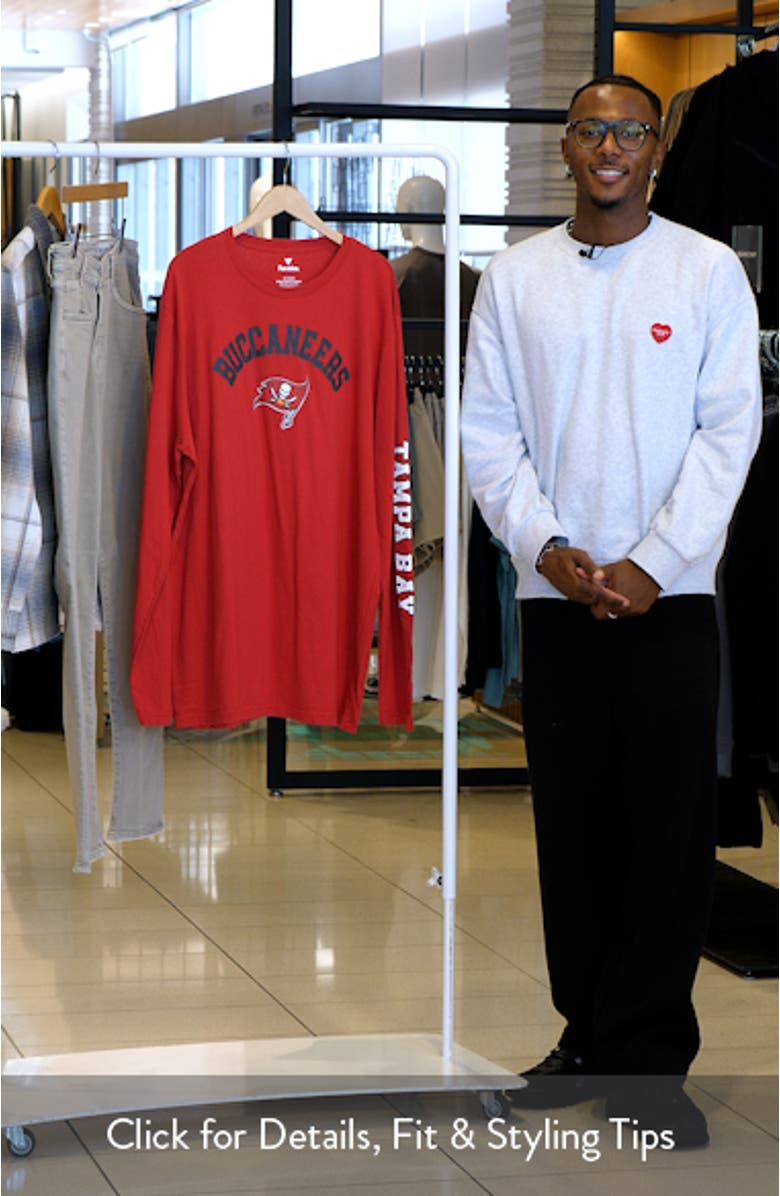 Men's Fanatics Branded Red Tampa Bay Buccaneers Big & Tall City Long Sleeve T-Shirt, sales video thumbnail