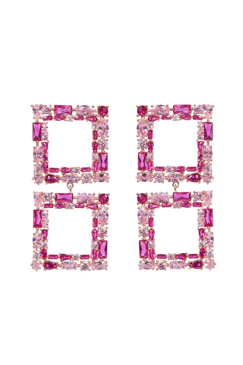Katie Earring, Main, color, Pink Ombré/Rose Gold