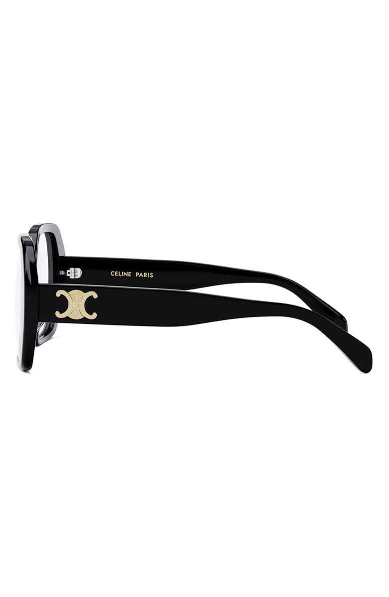 CELINE Triomphe 55mm Square Reading Glasses, Alternate, color,