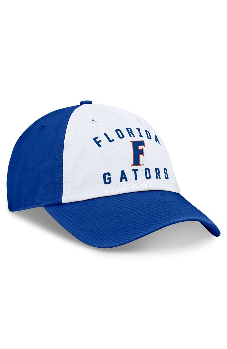 TOP OF THE WORLD Men's Top of the World White/Royal Florida Gators Heritage Weston Adjustable Hat, Alternate, color, White