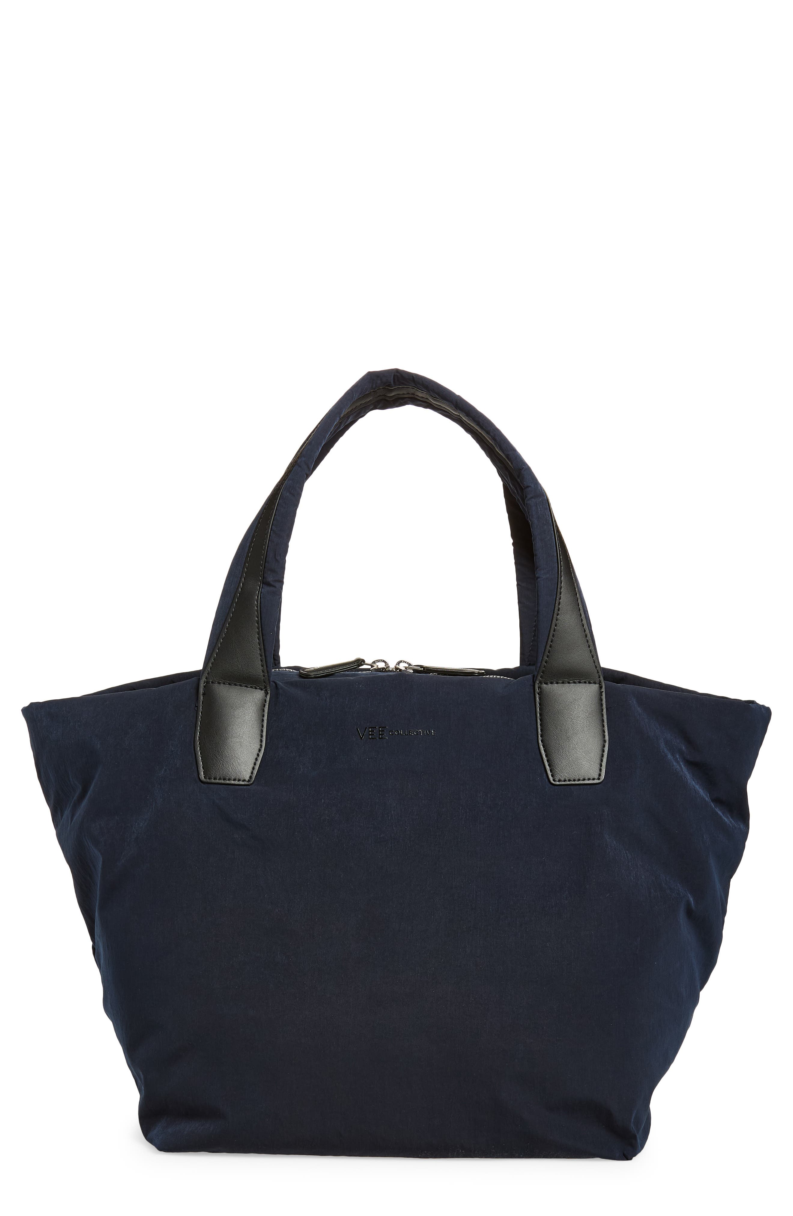 VeeCollective Medium Essence Trench Tote, Main, color, Midnight Trench Blue