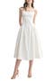Drop Waist Cotton & Linen Midi Dress