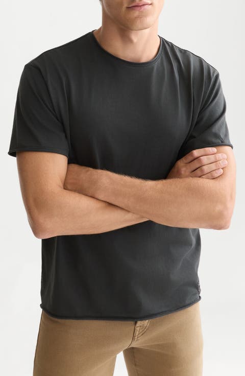 Raw Edged Relaxed Fit Organic Cotton T-Shirt