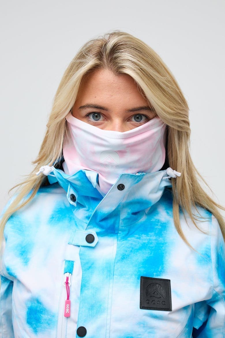 Neckwarmer - Signature Collection, Main, color, Pink and blue tie-dye